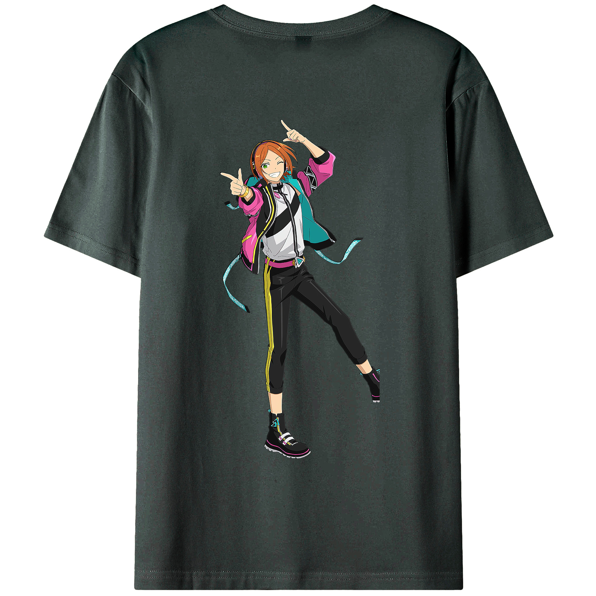（画像用） あんさんぶるスターズ! Ensemble Stars 綿100％ メンズ半袖Tシャツ（バックプリント） 通気性